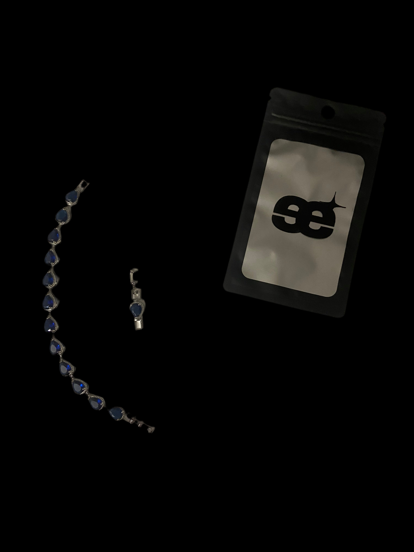 Blue and Silver Water Crystal Bracelet